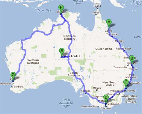 Best Routes Drive Across Australia Australia Highway Map Australia