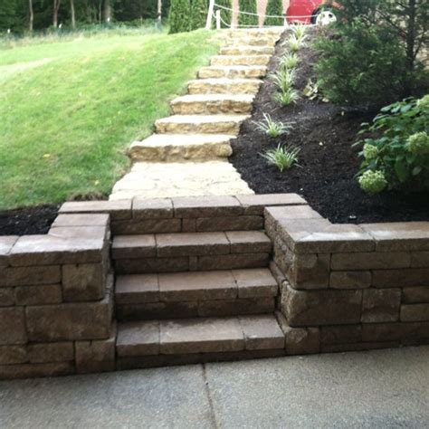 In your walkout basement you can create: Beautiful stonework leading down into the walkout basement ...