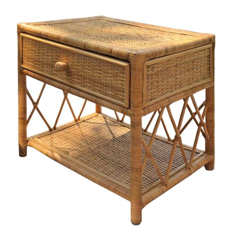 We offer lots of bedside table styles with shelf and drawer options. Sabina Rattan Bedside Table | Nicholas Haslam