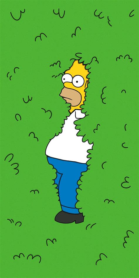 Homer Simpson Backs Into Bushes Wallpapers Cool Wallpapers Cartoon
