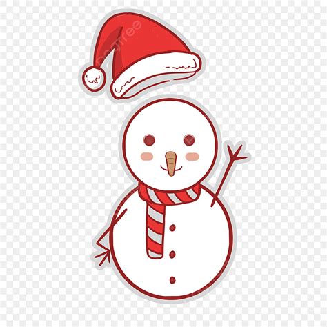 Cartoon Christmas Snowman White Transparent Cartoon Christmas Creative