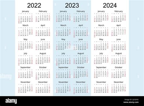 Planificateur De Calendrier 2022 2023 2024 Modèle De Planificateur