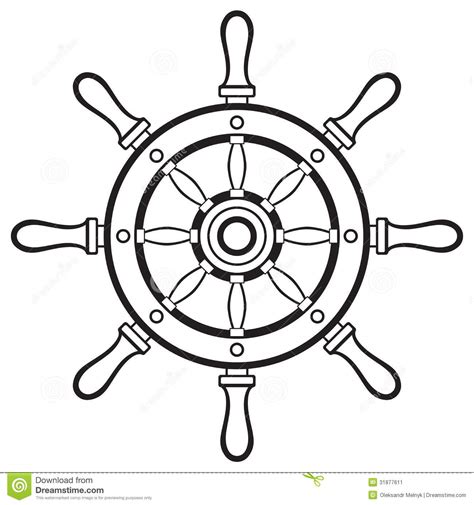 Black rudder vector icon on white background. Silhouette Rudder Stock Image - Image: 31877611