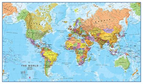 Buy Maps International World Map Front Sheet Lamination 841cm W