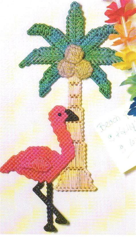 Free cross stitch patterns of a weather hurricane. ISLAND PARADISE PINK FLAMINGO PALM TREE PLASTIC CANVAS ...