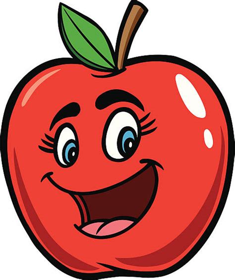Best Red Apple Cartoon Illustrations Royalty Free Vector Graphics