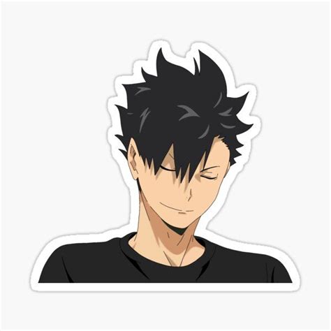 Happy Kuroo Sticker By Itskisaa Anime Printables Anime Stickers