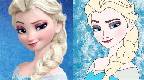 How To Draw Elsa From Frozen 2 With Her Hair Down Easy Bmp Future Vrogue