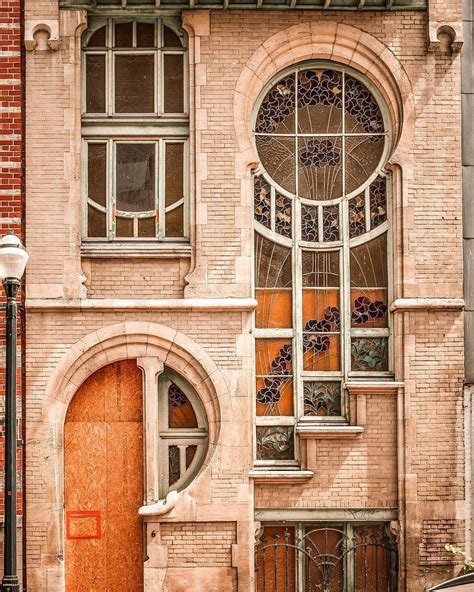 Art Nouveau Architecture Of A House Built In The 1880s Brussels