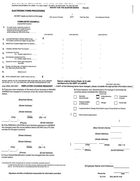 Blank Ga Tax Wage Report Fill Out And Print Pdfs