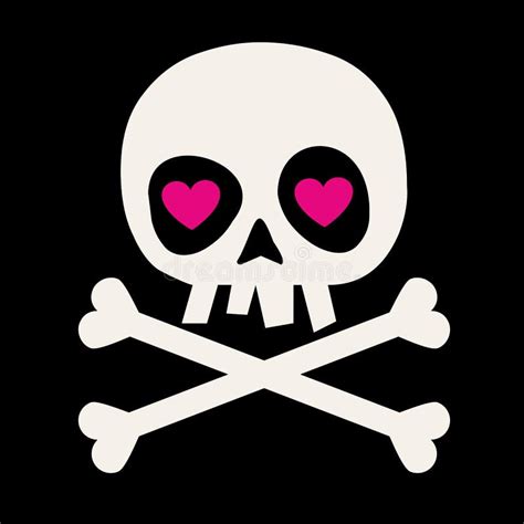 Valentines Skull With Heart Stock Vector Illustration Of Pink Killer