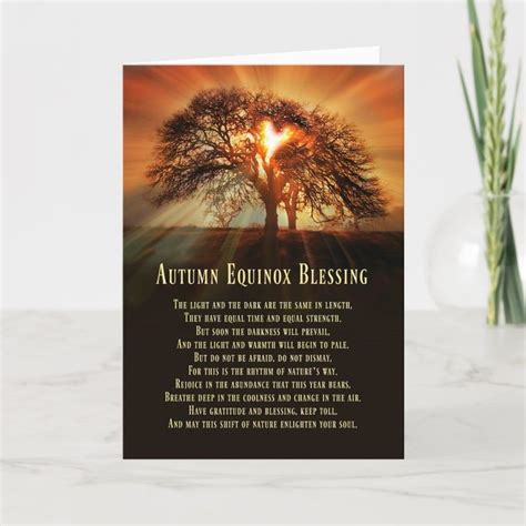 Autumn Equinox Blessings Cards Mabon Cards Zazzle Autumnal Equinox