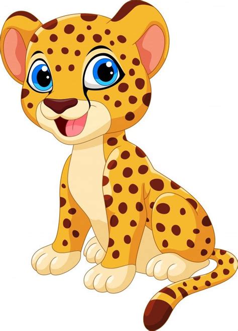 Cute Cheetah Cartoon Premium Vector Premium Vector Freepik Vector