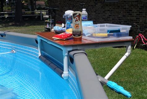 Aboveground Pool Table Drink Tray Pool Caddy Swimming Etsy Diy In