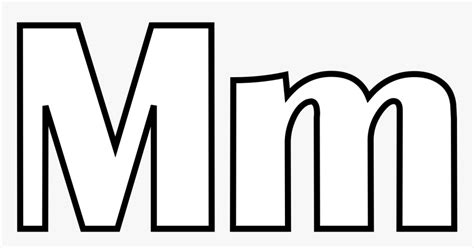 Letter Mm Coloring Page With File Classic Alphabet Letter M Clipart