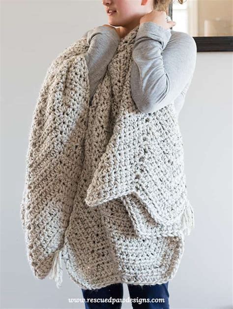 Chunky Chevron Crochet Blanket Pattern Chunky Crochet