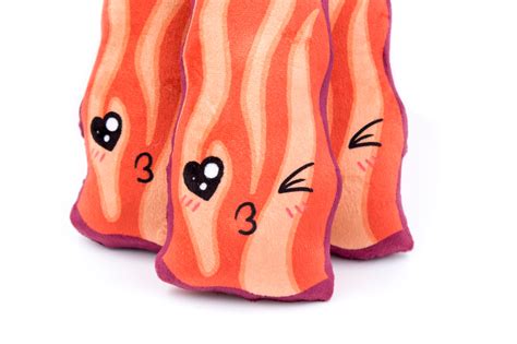 Stuffed Bacon Plush Toy Pillow Flirty Beezeeart
