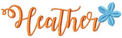Heather Name Free Embroidery Design