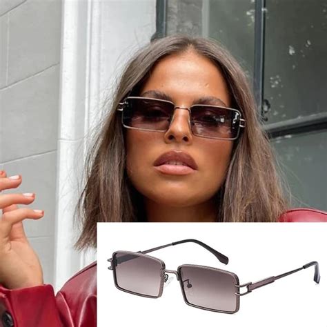 Rectangle Sunglasses Women Retro Designer Shades Luxury