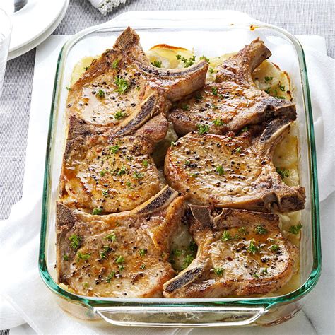 Pork Chops With Scalloped Potatoes Recipe Taste Of Home