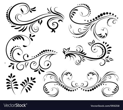 Swirl Elements For Design Royalty Free Vector Image
