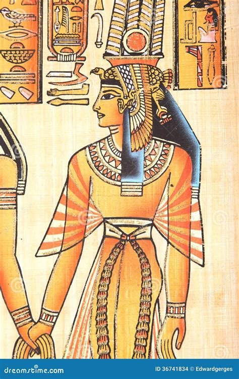 Queen Cleopatra Stock Illustration Image Of Hieroglyphs 36741834
