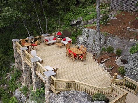 Deck Idea With Sloped Yard Exterior Pinterest