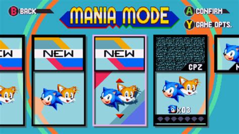 Sonic Mania Interface In Game Video Game Ui