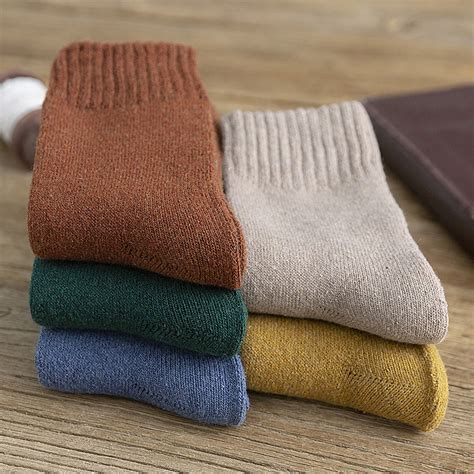 warm sock cashmere fast soft thick women lady wool 5 pairs winter socks casual ebay