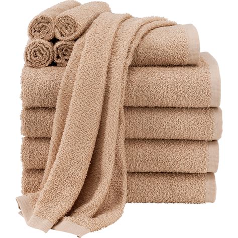 Mainstays 10 Piece Tan Towel Set Mix Of Bath Hand Wash Cloths 100