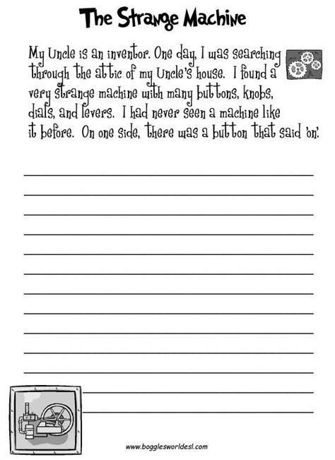 Narrative Story Writing Worksheets Elementary Writing Prompts