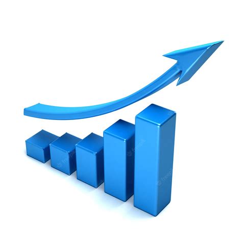 Premium Photo 3d Business Growth Bar Graph Curve