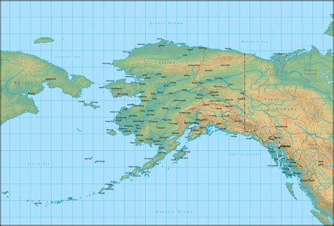 Map Of Alaska And The Surrounding Region