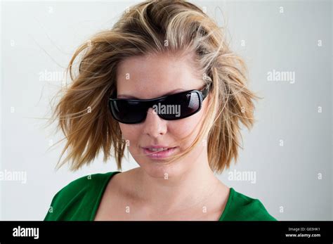 Woman With Sunglasses Stock Photo Alamy