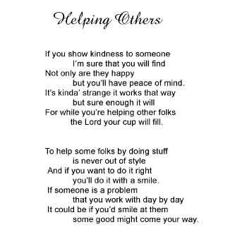 Helping others Poems