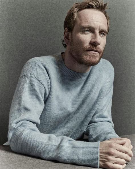 Michael Fassbender Wearing A Burberry Brushed Wool Cashmere Sweater For The Guardian Men S