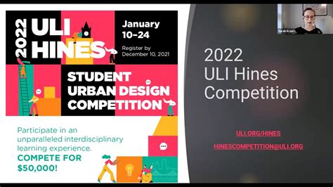 2022 Uli Hines Student Competition Info Session Youtube