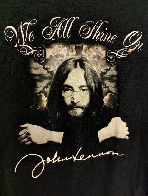 Vintage John Lennon We All Shine On T Shirt Unisex Gem