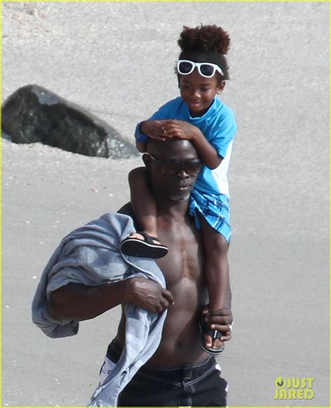 Djimon Hounsou Shirtless In St Bart S Photo Celebrity Babies Djimon Hounsou Kenzo