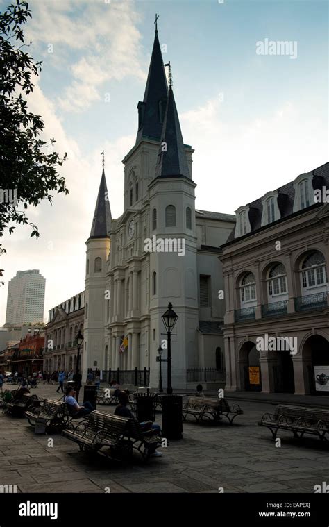 St Louis Church French Quarter New Orleans Louisiana Stock Photo Alamy
