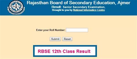 Cbse board 12th class results 2021: RBSE 12th Arts Result 2021: Sr Secondary Arts Results ...