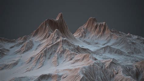 39 Beautiful Mountains 3d Model Free Mockup