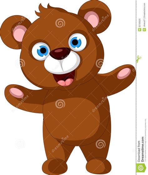 Happy Brown Bear Cartoon Royalty Free Stock Photo Image