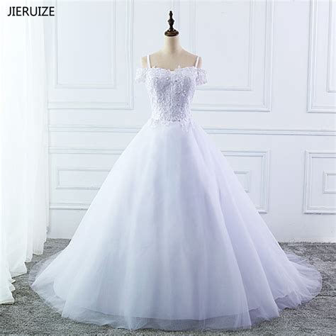 Buy Jieruize White Lace Appliques Ball Gown Wedding