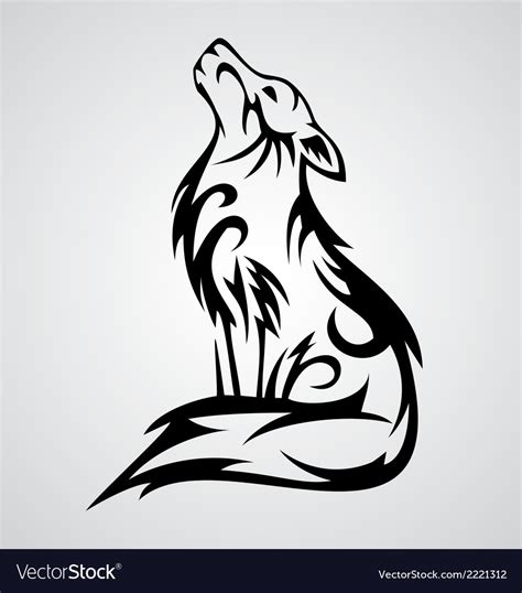 Download Wolf tribal Royalty Free Vector Image - VectorStock