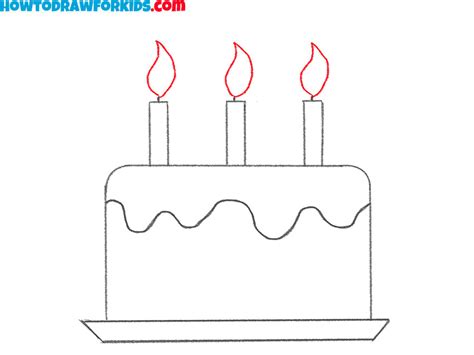 Easy Draw Birthday Cake