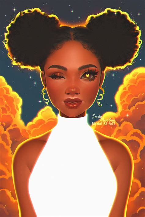 Afro Girl Drawing