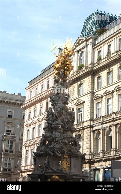Vienna Monument In The Graben Street Stock Photo Royalty Free Image
