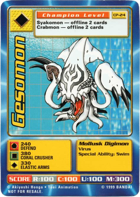 Gesomon Cp 24 Digimon Card Details Digi Battle