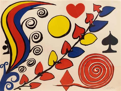 Alexander Calder Les Fleurs Untitled Spades Hearts Diamonds Clubs Alexander Calder